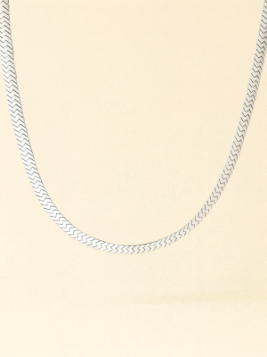 SILVER HERRINGBONE (4MM)