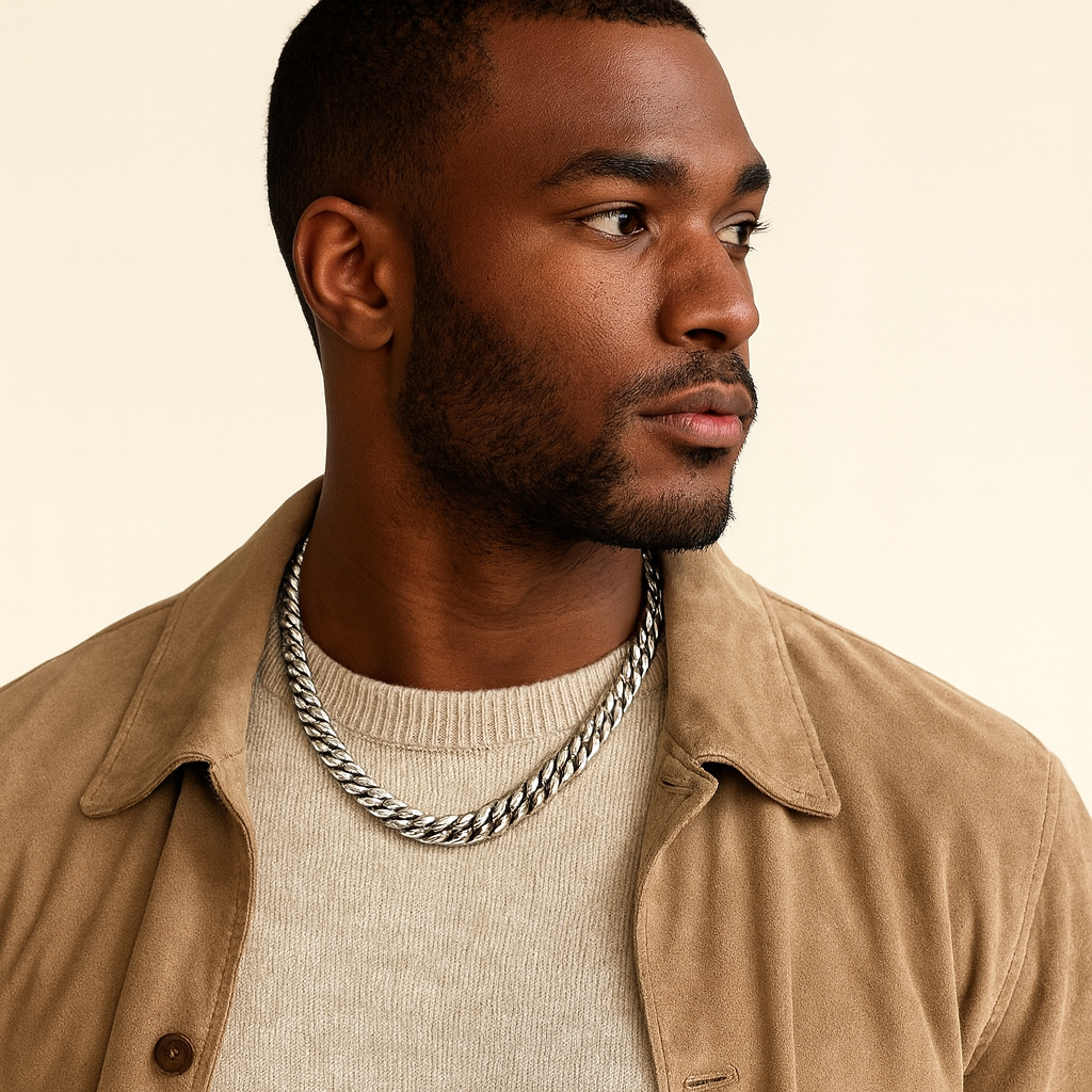 BOLD CUBAN SILVER (12MM) - Image 5