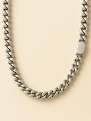 BOLD CUBAN SILVER (12MM)